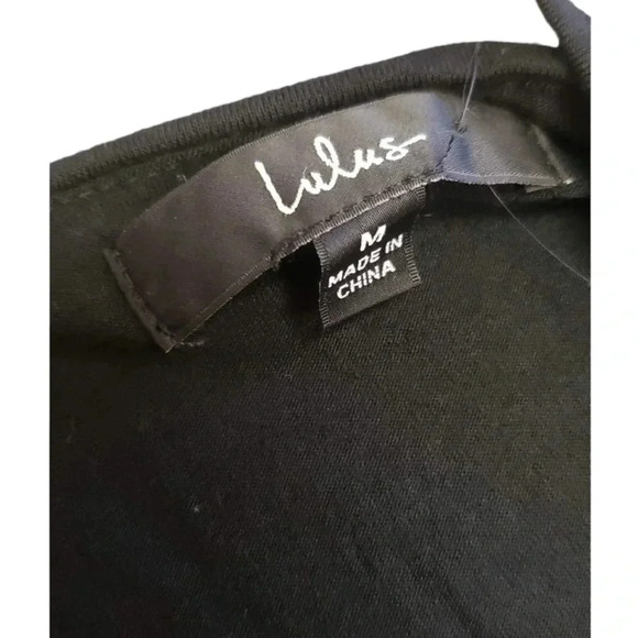 Lulu’s Sexy Black Midi Side Ruching  Dress Size Medium - Picture 11 of 12